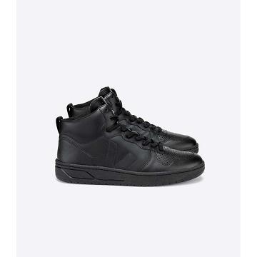 Veja V-10 CWL High Top Men's Shoes Black | NZ 284GSO